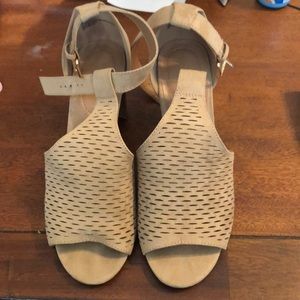 Lane Bryant Strappy Thick Heels - tan
